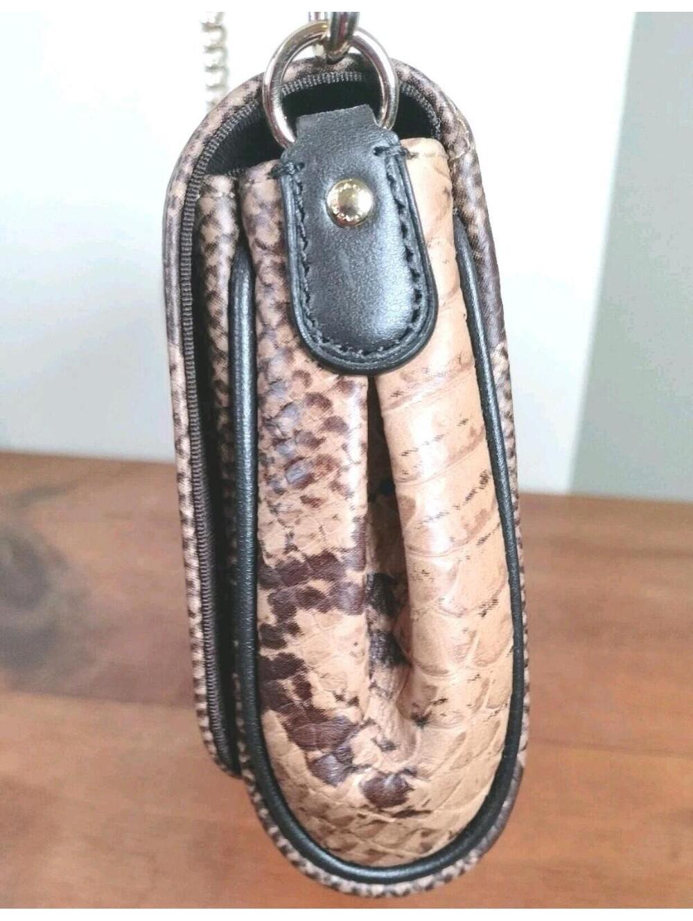 COACH Mini Ruby Snake Print Crossbody Excellent Cond. Exotic Natural Leather - Picture 4 of 16